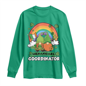 Cute St Patricks Day Long Sleeve Shirt Shenanigans Coordinator Gnomes Rainbow TS02 Irish Green Print Your Wear