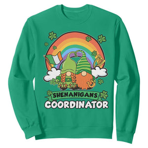 Cute St. Patricks Day Sweatshirt Shenanigans Coordinator Gnomes Rainbow TS02 Irish Green Printyourwear