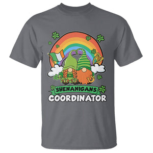 Cute St. Patricks Day T Shirt Shenanigans Coordinator Gnomes Rainbow TS02 Charcoal Printyourwear