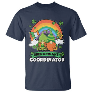 Cute St. Patricks Day T Shirt Shenanigans Coordinator Gnomes Rainbow TS02 Navy Printyourwear