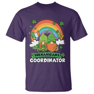 Cute St. Patricks Day T Shirt Shenanigans Coordinator Gnomes Rainbow TS02 Purple Printyourwear