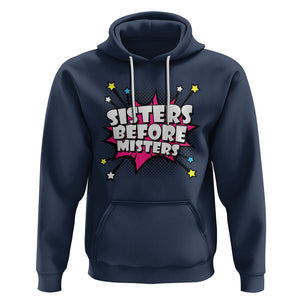 Galentine's Day Hoodie Sisters Before Misters Retro TS02 Navy Printyourwear