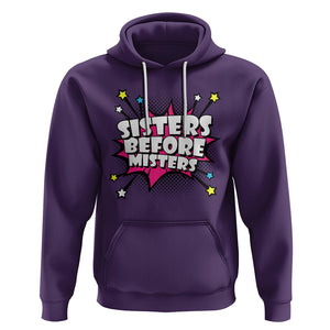 Galentine's Day Hoodie Sisters Before Misters Retro TS02 Purple Printyourwear