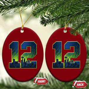 Seattle Skyline Number 12 Graphic Ceramic Ornament Pacific Northwest Emerald City Sports Fan Pride TS02 Print Your Wear