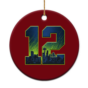 Seattle Skyline Number 12 Graphic Ceramic Ornament Pacific Northwest Emerald City Sports Fan Pride TS02 1pc Red Print Your Wear