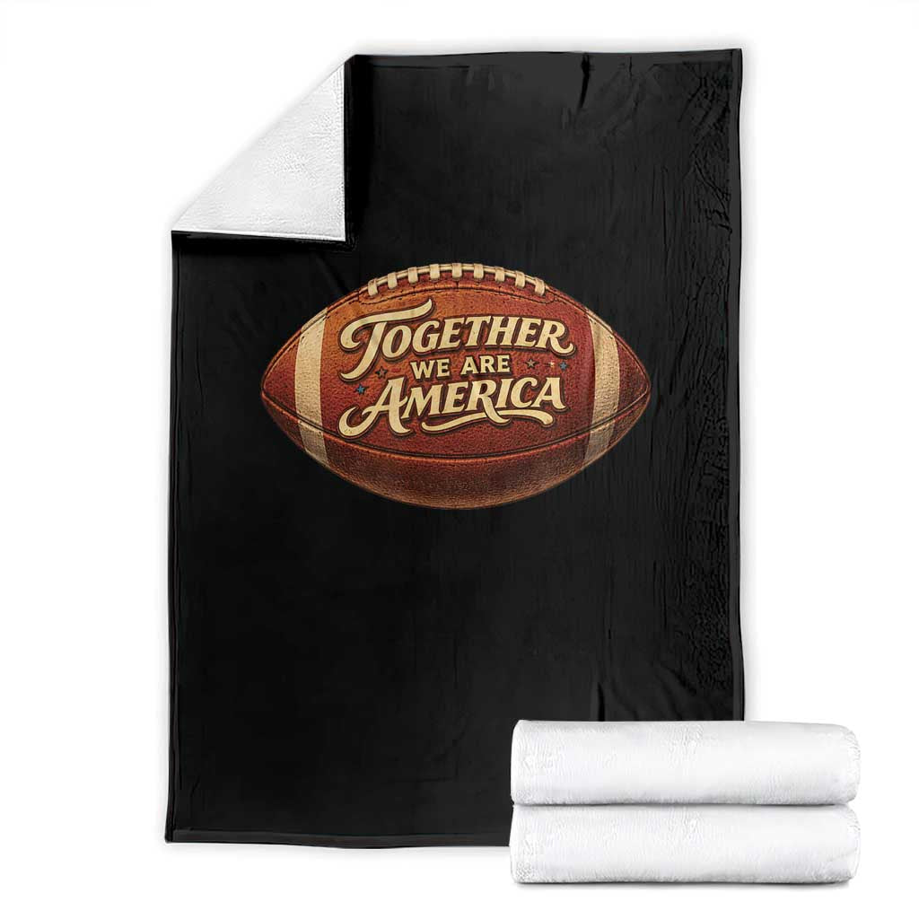 Together We Are America Throw Blanket Bold Statement Unity Bunny Inspirational Quote TS02 Black Print Your Wear