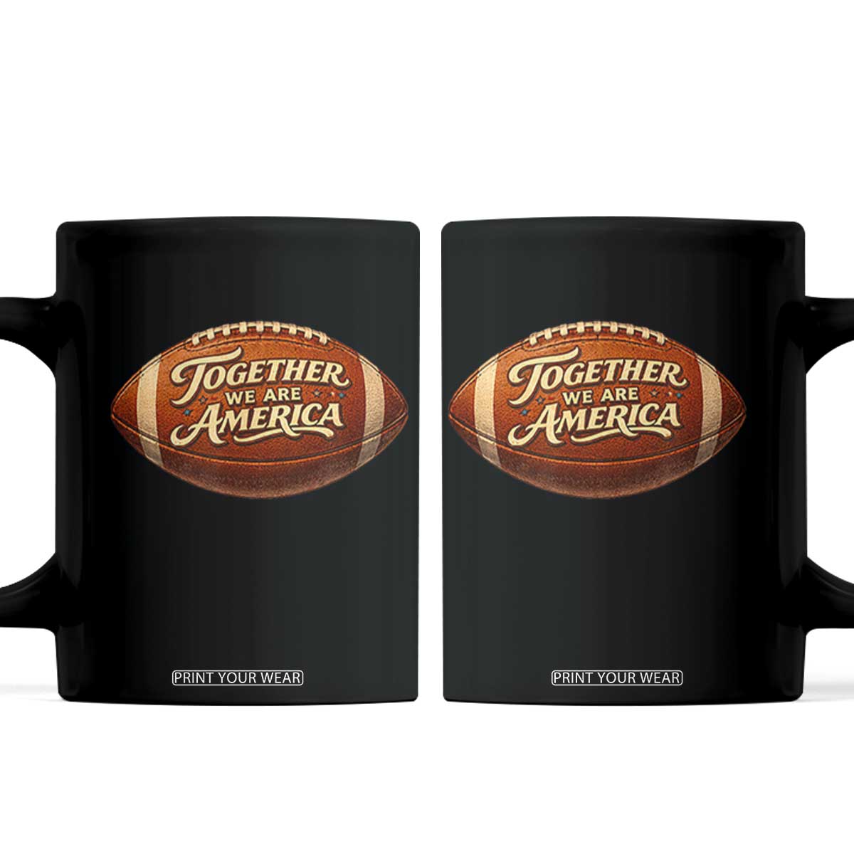Together We Are America Coffee Mug Bold Statement Unity Bunny Inspirational Quote TS02 Black Print Your Wear