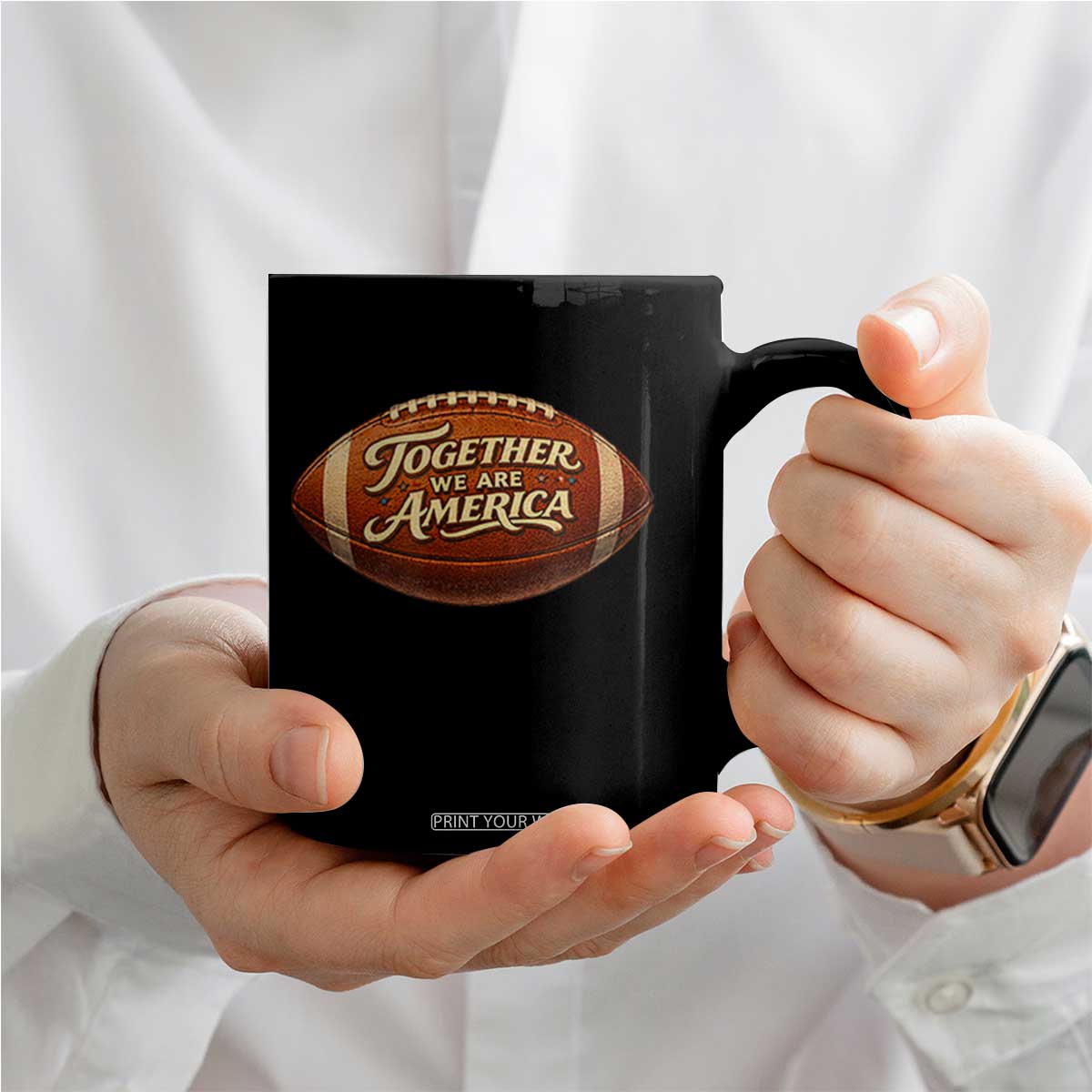 Together We Are America Coffee Mug Bold Statement Unity Bunny Inspirational Quote TS02 Print Your Wear