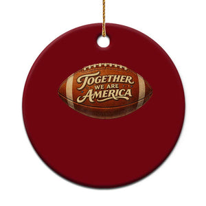 Together We Are America Ceramic Ornament Bold Statement Unity Bunny Inspirational Quote TS02 1pc Red Print Your Wear