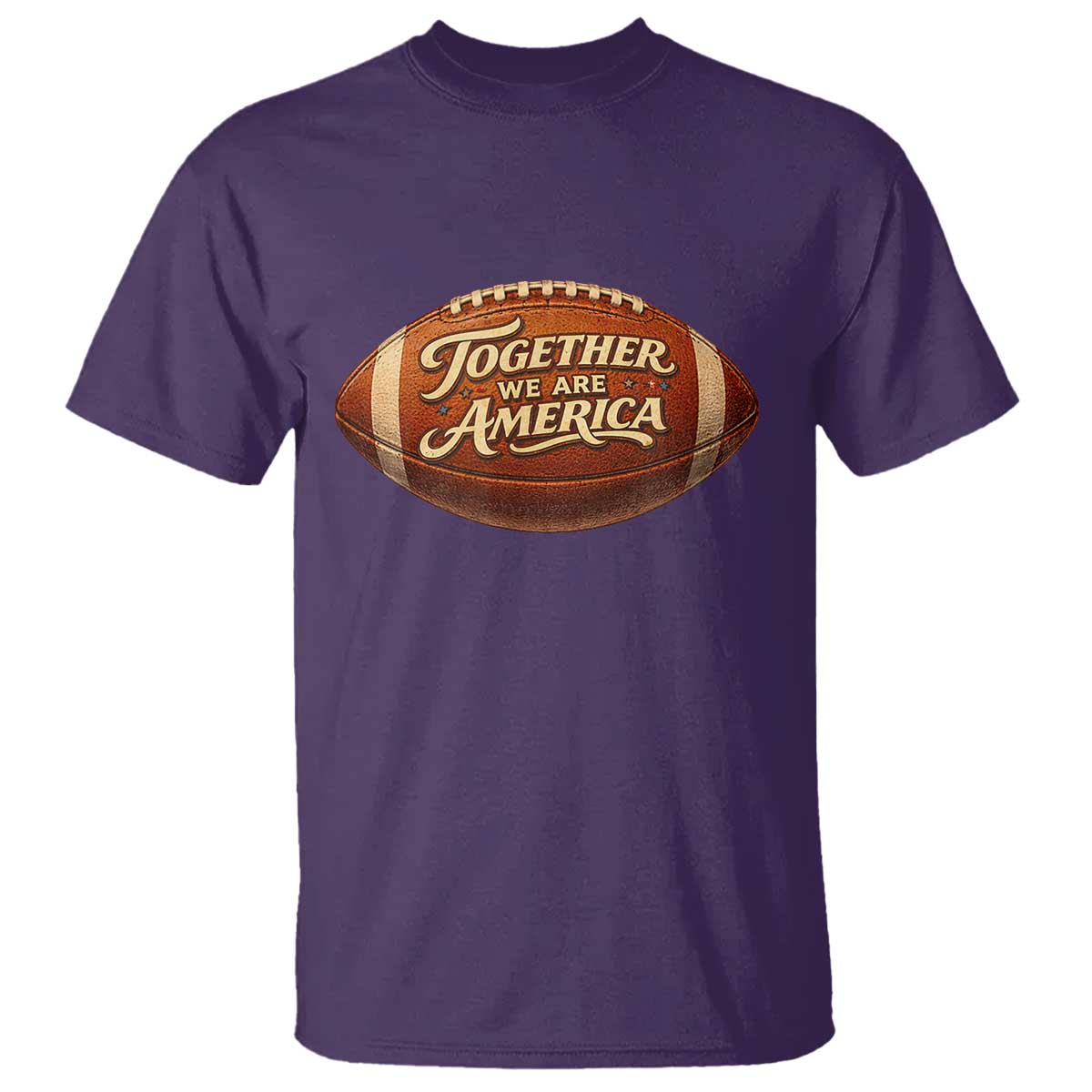 Together We Are America T Shirt Bold Statement Unity Bunny Inspirational Quote TS02 Purple Print Your Wear