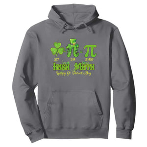 Funny Teacher St Patricks Day Hoodie Irish Math 3.14 Pi Shamrock Teacher Happy Day TS02 Charcoal Print Your Wear