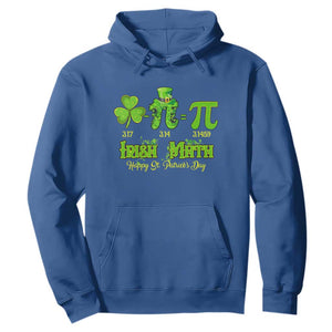 Funny Teacher St Patricks Day Hoodie Irish Math 3.14 Pi Shamrock Teacher Happy Day TS02 Royal Blue Print Your Wear