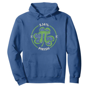 Funny Teacher St Patricks Day Hoodie Pi Day 3.14 Irish Funny Pirish Math Number Pi TS02 Royal Blue Print Your Wear