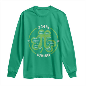 Funny Teacher St Patricks Day Long Sleeve Shirt Pi Day 3.14 Irish Funny Pirish Math Number Pi TS02 Irish Green Print Your Wear