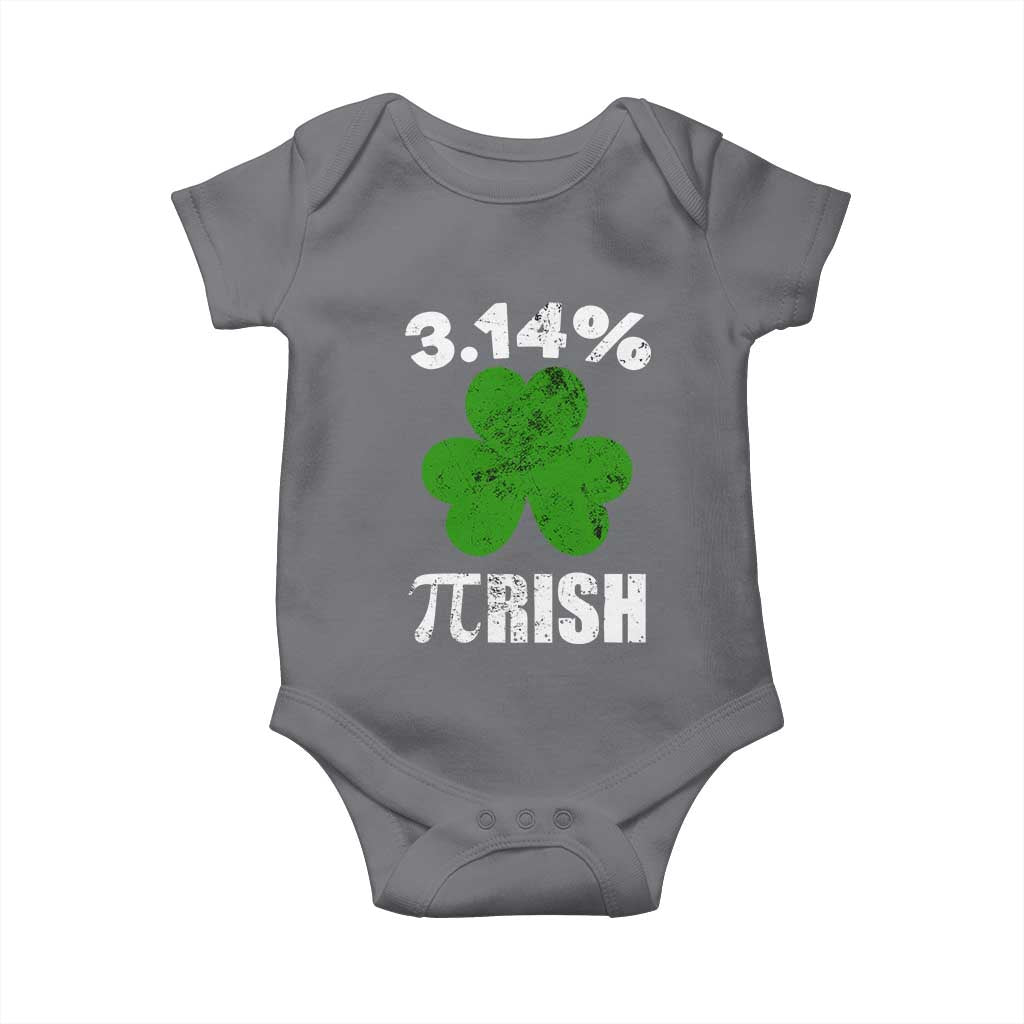 Funny Number Pi St Patricks Day Baby Onesie 3.14% Pi-rish Irish Funny Math Pi Day Shamrock TS02 Charcoal Print Your Wear