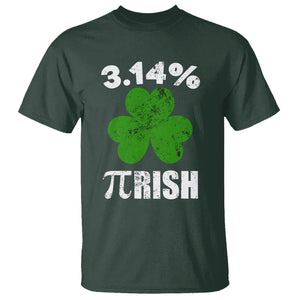 Funny Number Pi St. Patricks Day T Shirt 3.14% Pi-rish Irish Shamrock TS02 Dark Forest Green Printyourwear