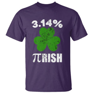 Funny Number Pi St. Patricks Day T Shirt 3.14% Pi-rish Irish Shamrock TS02 Purple Printyourwear