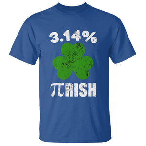 Funny Number Pi St. Patricks Day T Shirt 3.14% Pi-rish Irish Shamrock TS02 Royal Blue Printyourwear