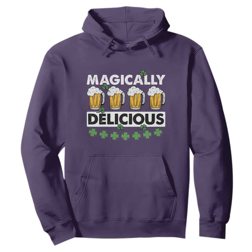 Funny St. Patricks Day Drinking Hoodie Magically Delicious Beers Lovers TS02 Purple Printyourwear