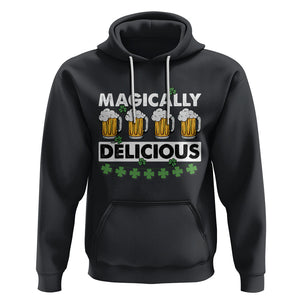 Funny St. Patricks Day Drinking Hoodie Magically Delicious Beers Lovers TS02 Black Printyourwear