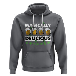 Funny St. Patricks Day Drinking Hoodie Magically Delicious Beers Lovers TS02 Charcoal Printyourwear