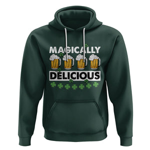 Funny St. Patricks Day Drinking Hoodie Magically Delicious Beers Lovers TS02 Dark Forest Green Printyourwear