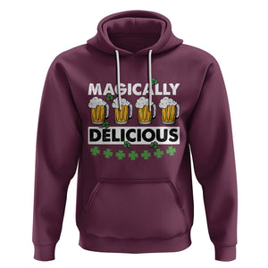 Funny St. Patricks Day Drinking Hoodie Magically Delicious Beers Lovers TS02 Maroon Printyourwear