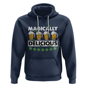 Funny St. Patricks Day Drinking Hoodie Magically Delicious Beers Lovers TS02 Navy Printyourwear