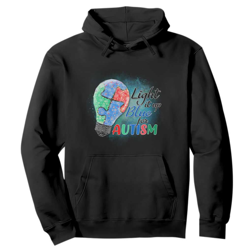 Autism Awareness Hoodie Light Up Blue Include Love Support TS02