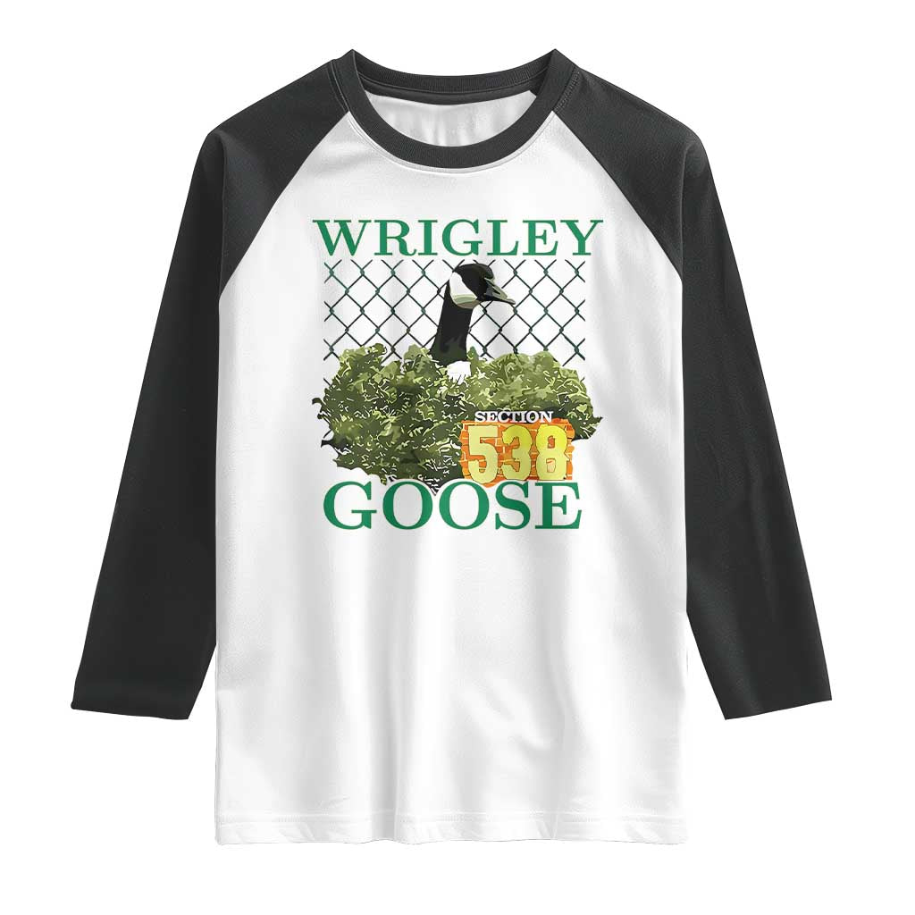 Funny Wrigley Goose Raglan Shirt Section 538 Chicago TS02 White Black Print Your Wear