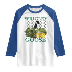 Funny Wrigley Goose Raglan Shirt Section 538 Chicago TS02 White Royal Print Your Wear