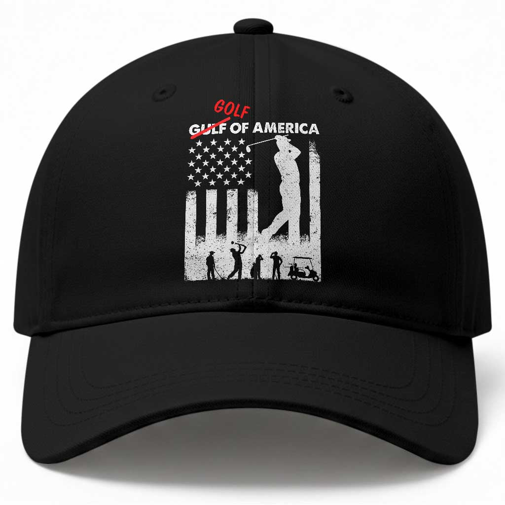 Golf Of America Patriotic USA Flag Baseball Cap Funny Golfing Pun American Sports Gift for Patriotic Golfers n Dads TS02 Print Your Wear