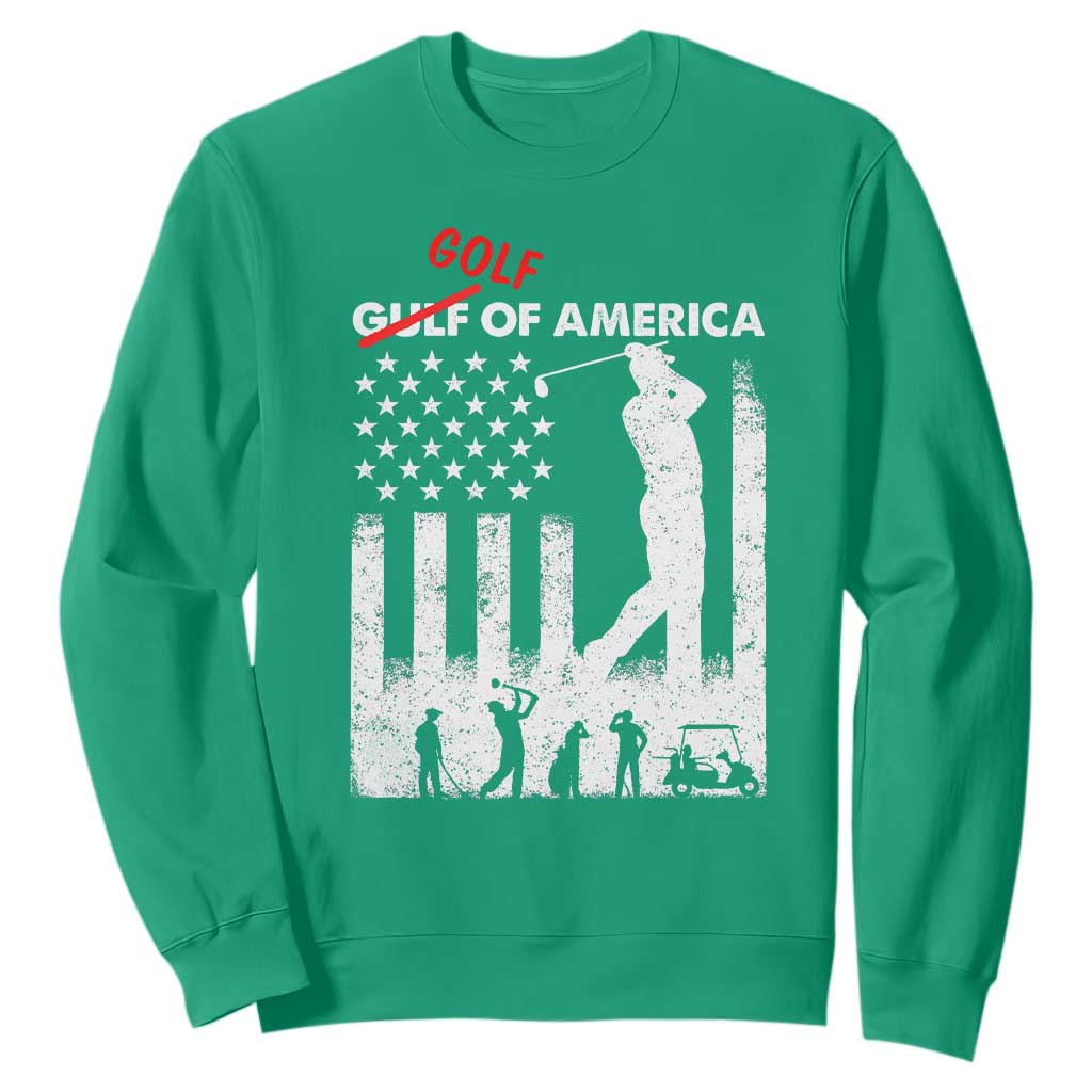 Golf Of America Patriotic USA Flag Sweatshirt Funny Golfing Pun American Sports Gift for Patriotic Golfers n Dads TS02 Irish Green Print Your Wear