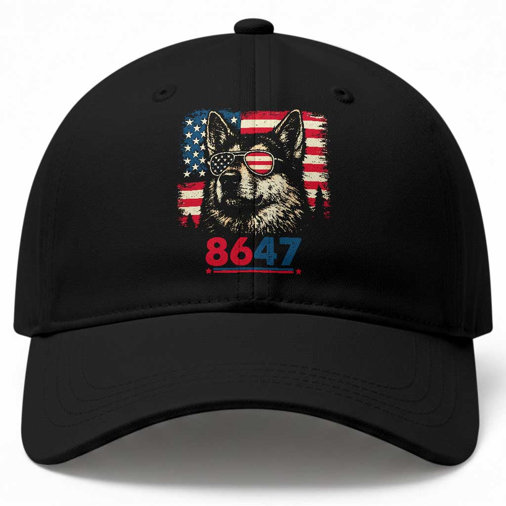 Vintage Patriotic German Shepherd 1776 Graphic Baseball Cap American Flag Sunglasses Cool Dog 4th of July Distressed TS02 Print Your Wear