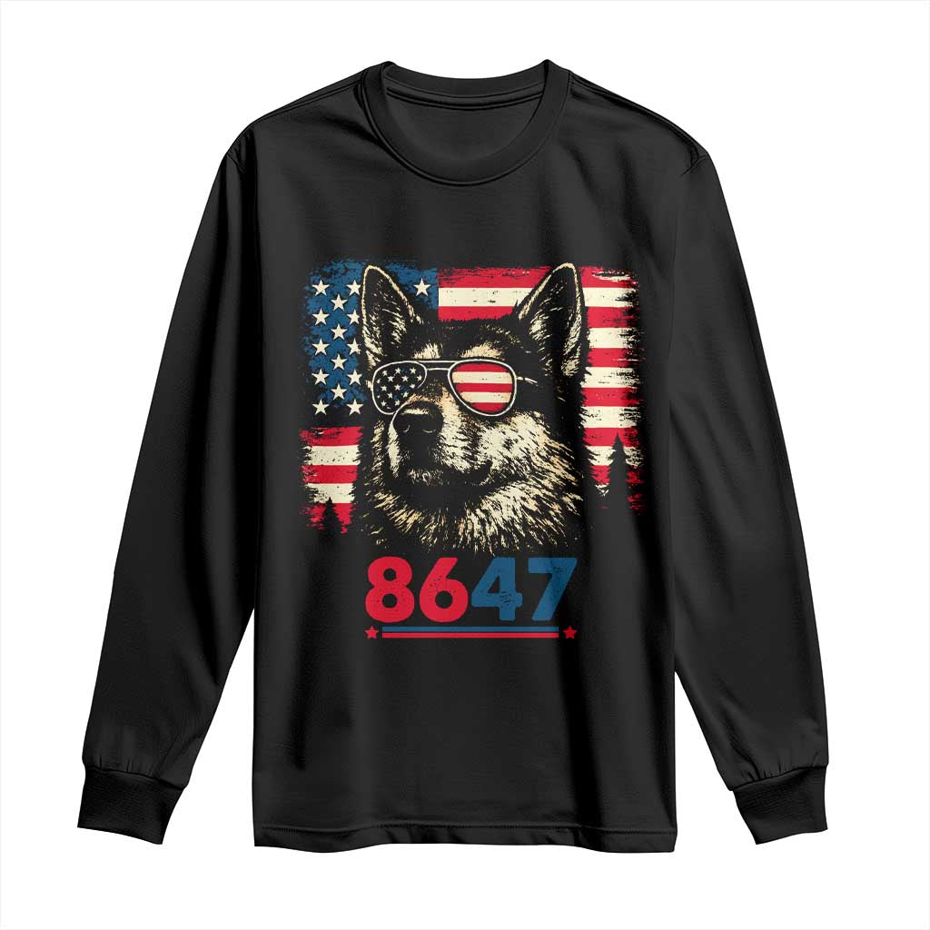 Vintage Patriotic German Shepherd 1776 Graphic Long Sleeve Shirt American Flag Sunglasses Cool Dog 4th of July Distressed TS02 Black Print Your Wear