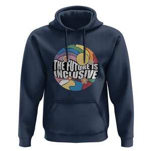The Future Is Inclusive Hoodie LGBT Pride Month Retro Groovy TS02 Navy Print Your Wear