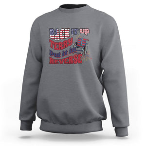 Funny 4th Of July Sweatshirt Back Up Terry Put It In Reverse Fireworks Retro Groovy TS02 Charcoal Printyourwear