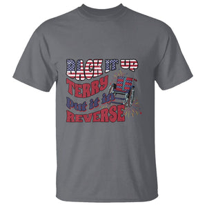 Funny 4th Of July T Shirt Back Up Terry Put It In Reverse Fireworks Retro Groovy TS02 Charcoal Printyourwear