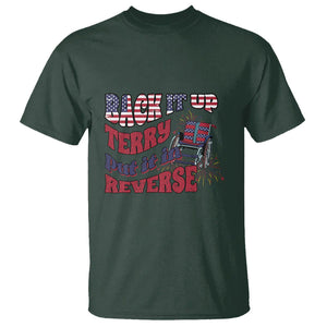 Funny 4th Of July T Shirt Back Up Terry Put It In Reverse Fireworks Retro Groovy TS02 Dark Forest Green Printyourwear