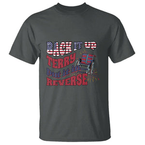 Funny 4th Of July T Shirt Back Up Terry Put It In Reverse Fireworks Retro Groovy TS02 Dark Heather Printyourwear