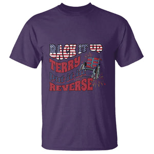 Funny 4th Of July T Shirt Back Up Terry Put It In Reverse Fireworks Retro Groovy TS02 Purple Printyourwear