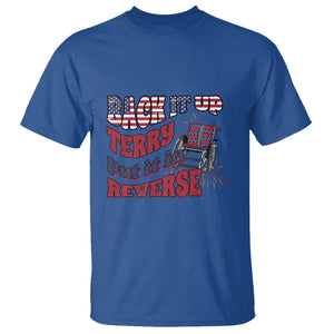 Funny 4th Of July T Shirt Back Up Terry Put It In Reverse Fireworks Retro Groovy TS02 Royal Blue Printyourwear