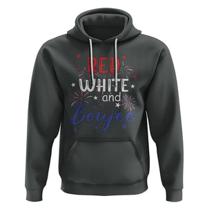 Funny 4th Of July Hoodie Red White And Boujee Fireworks Retro America TS02 Dark Heather Printyourwear