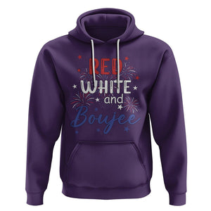 Funny 4th Of July Hoodie Red White And Boujee Fireworks Retro America TS02 Purple Printyourwear