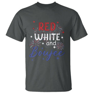 Funny 4th Of July T Shirt Red White And Boujee Fireworks Retro America TS02 Dark Heather Printyourwear