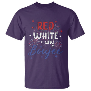 Funny 4th Of July T Shirt Red White And Boujee Fireworks Retro America TS02 Purple Printyourwear