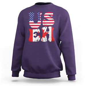 America Canada Sweatshirt Funny US EH Canadian American Flag Canada's Day Maple Leaf TS02 Purple Printyourwear