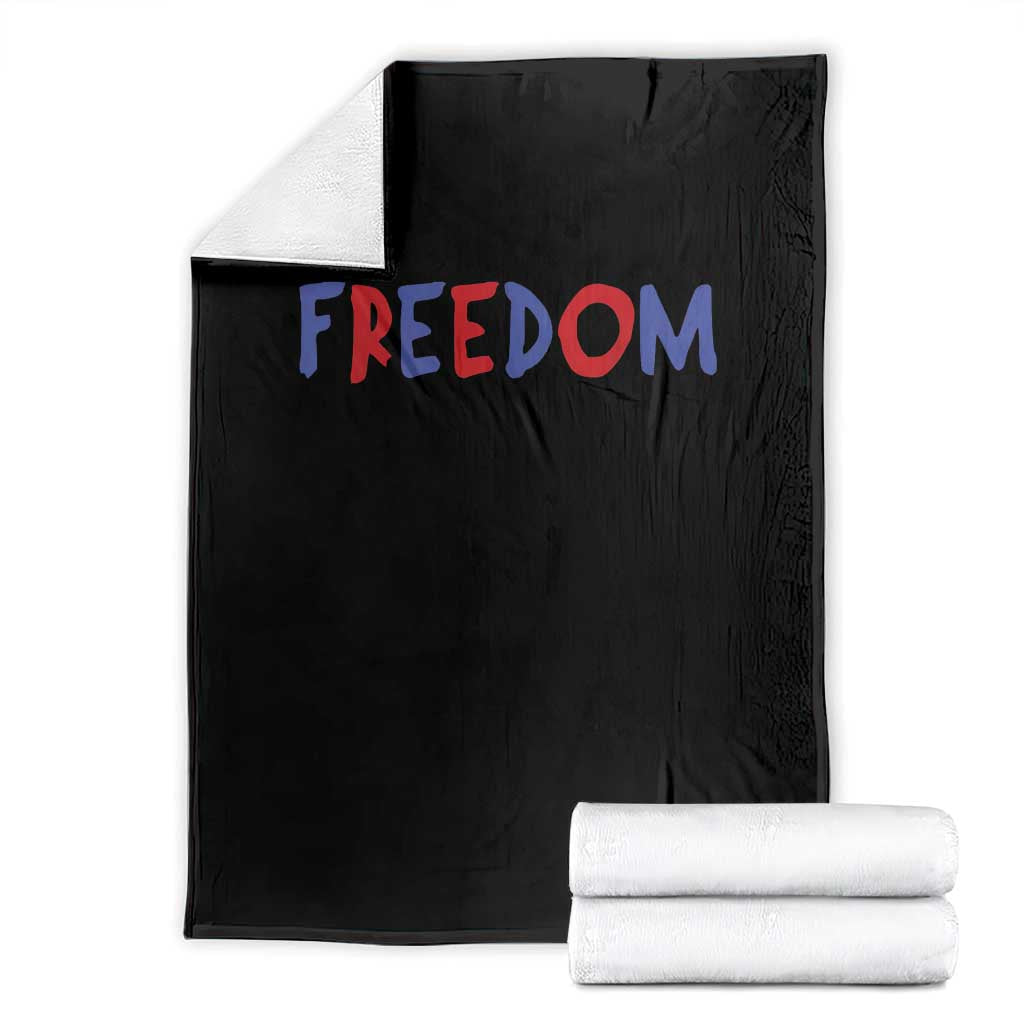 I'm Freedom Americana Matching Couple Throw Blanket Funny Patriotic Red White and Blue 4th of July TS02 Black Print Your Wear