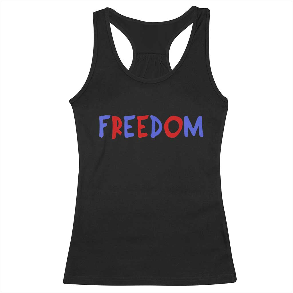 I'm Freedom Americana Matching Couple Racerback Tank Top Funny Patriotic Red White and Blue 4th of July TS02 Black Print Your Wear
