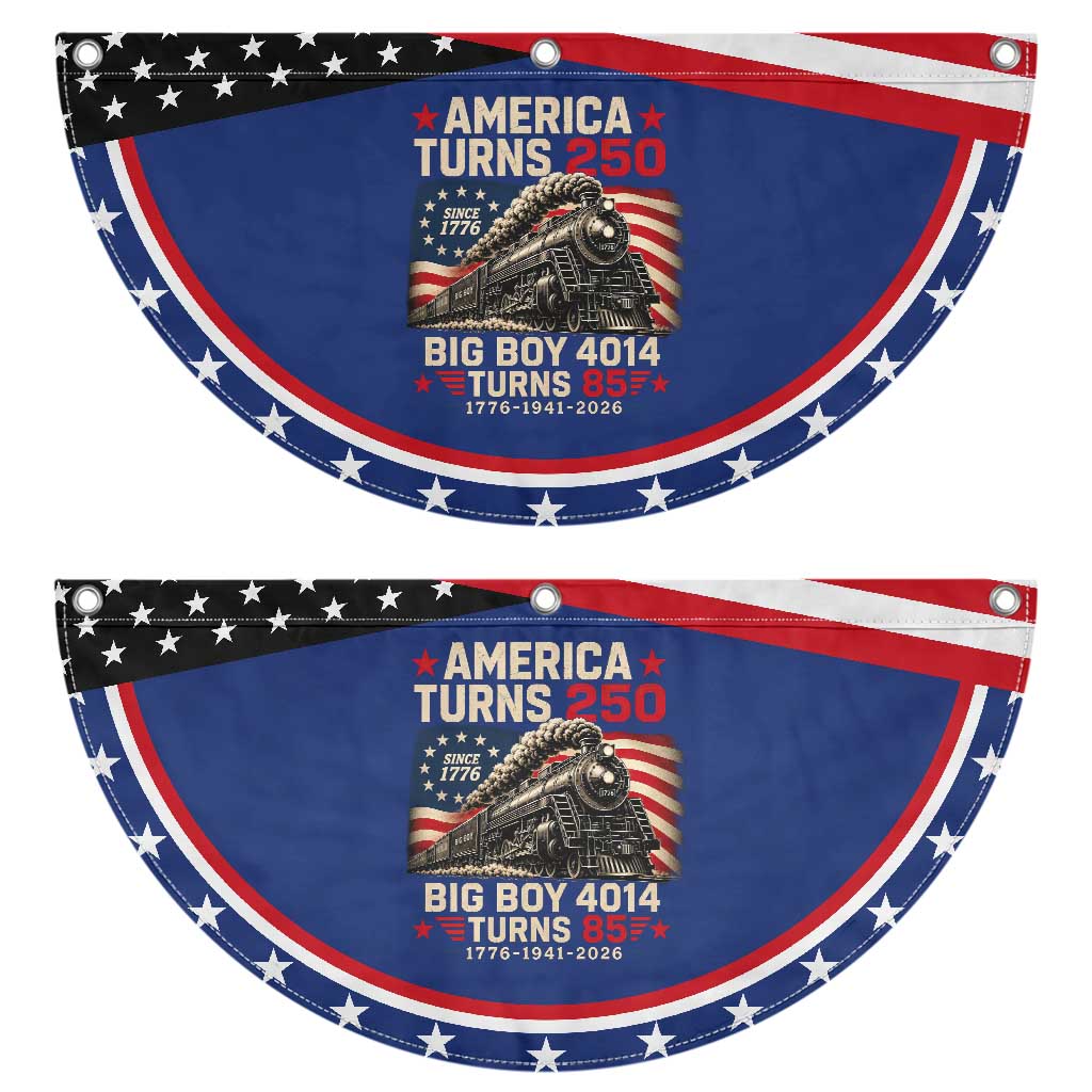 America Turns 250 Steam Locomotive Turns 85 Patriotic Fan Flag Vintage Railroad Steam Engine 85th USA 250th Anniversary TS02 2pcs pack Classic Navy Print Your Wear